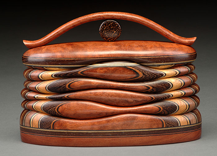 Box with Bead Macadamia Bubinga