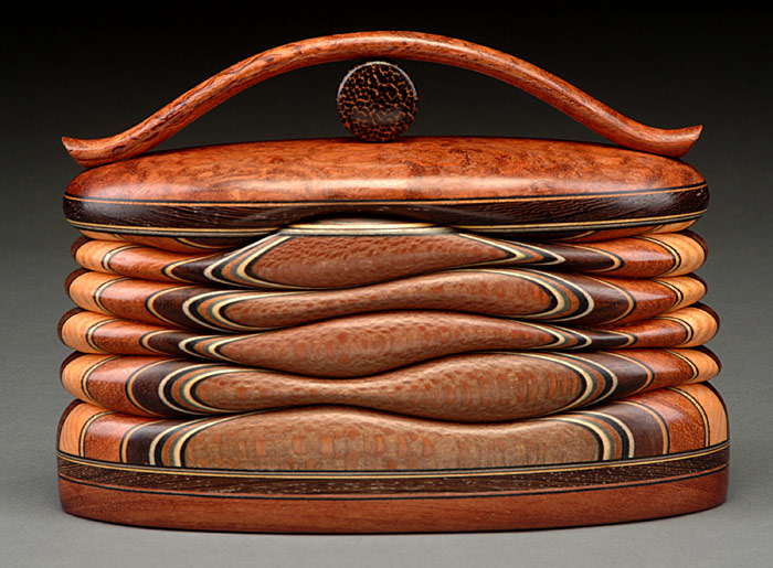 Box with Bead Macadamia Bubinga